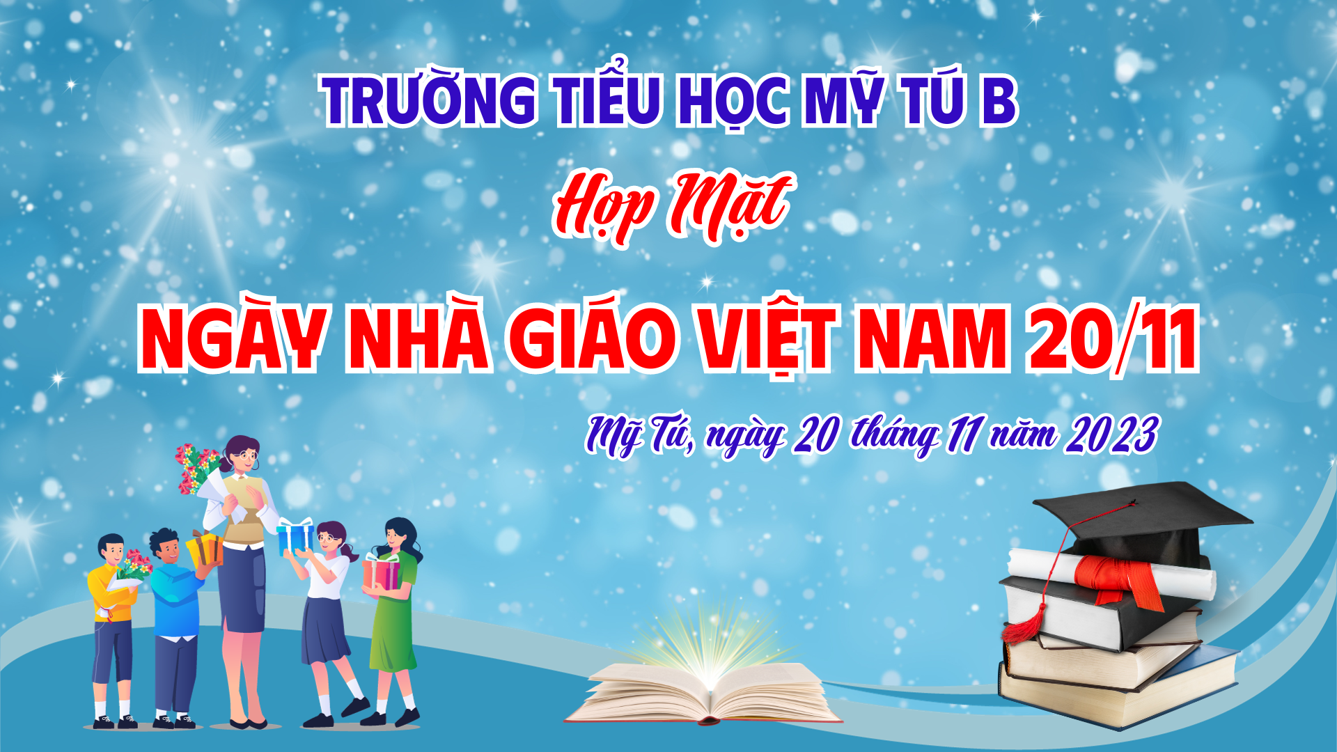 Trường tiểu học Mỹ Tú B tổ chức họp mặt ngày nhà giáo Việt Nam 20/11/2023
